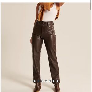 Abercrombie brown vegan leather pants